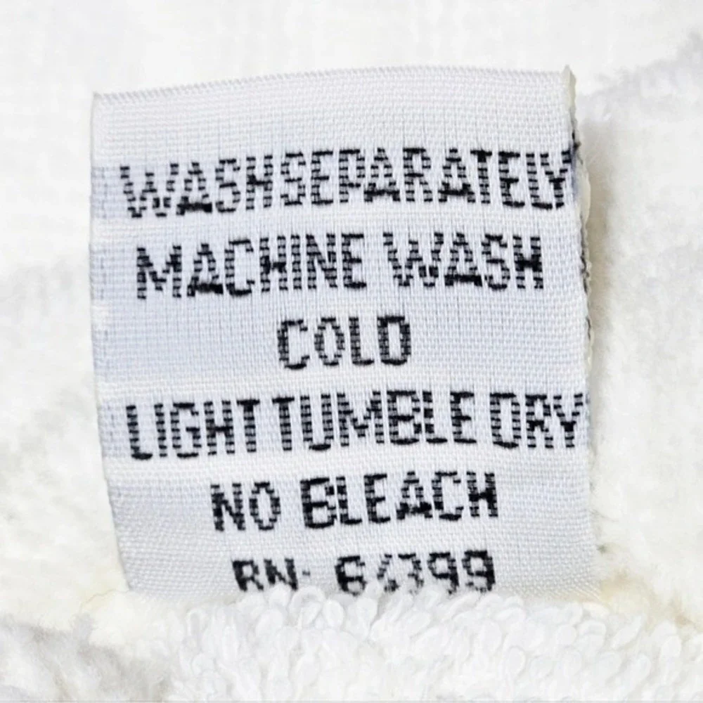 VTG TJ Lawford Women Turkish Towel Spa Bath Robe 100% Cotton Chunky Long Cream S